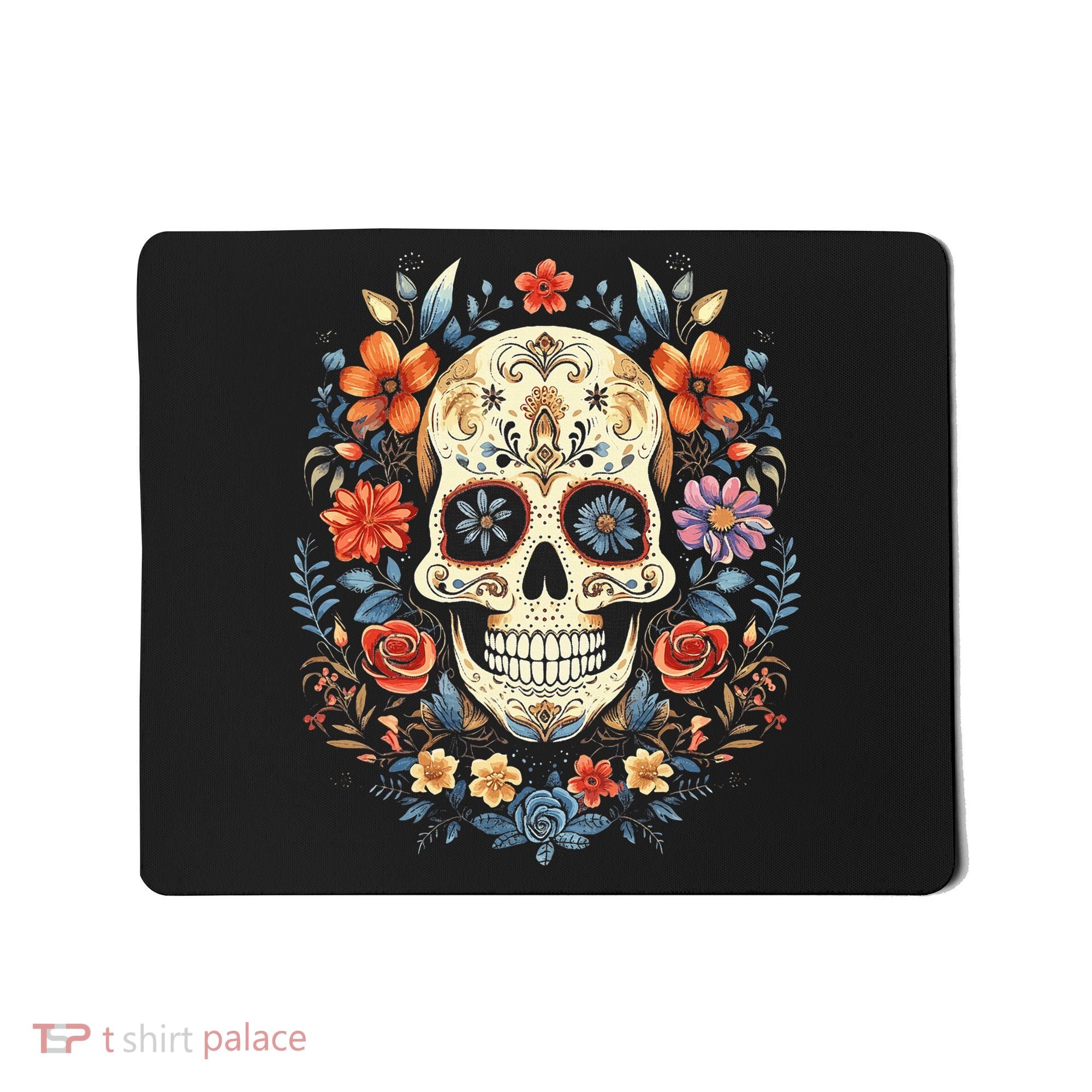 De Los Muertos Day of the Dead Sugar Skull Mousepad