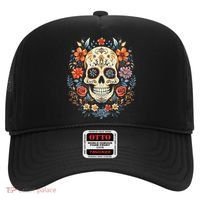 De Los Muertos Day of the Dead Sugar Skull Hat thumb 0