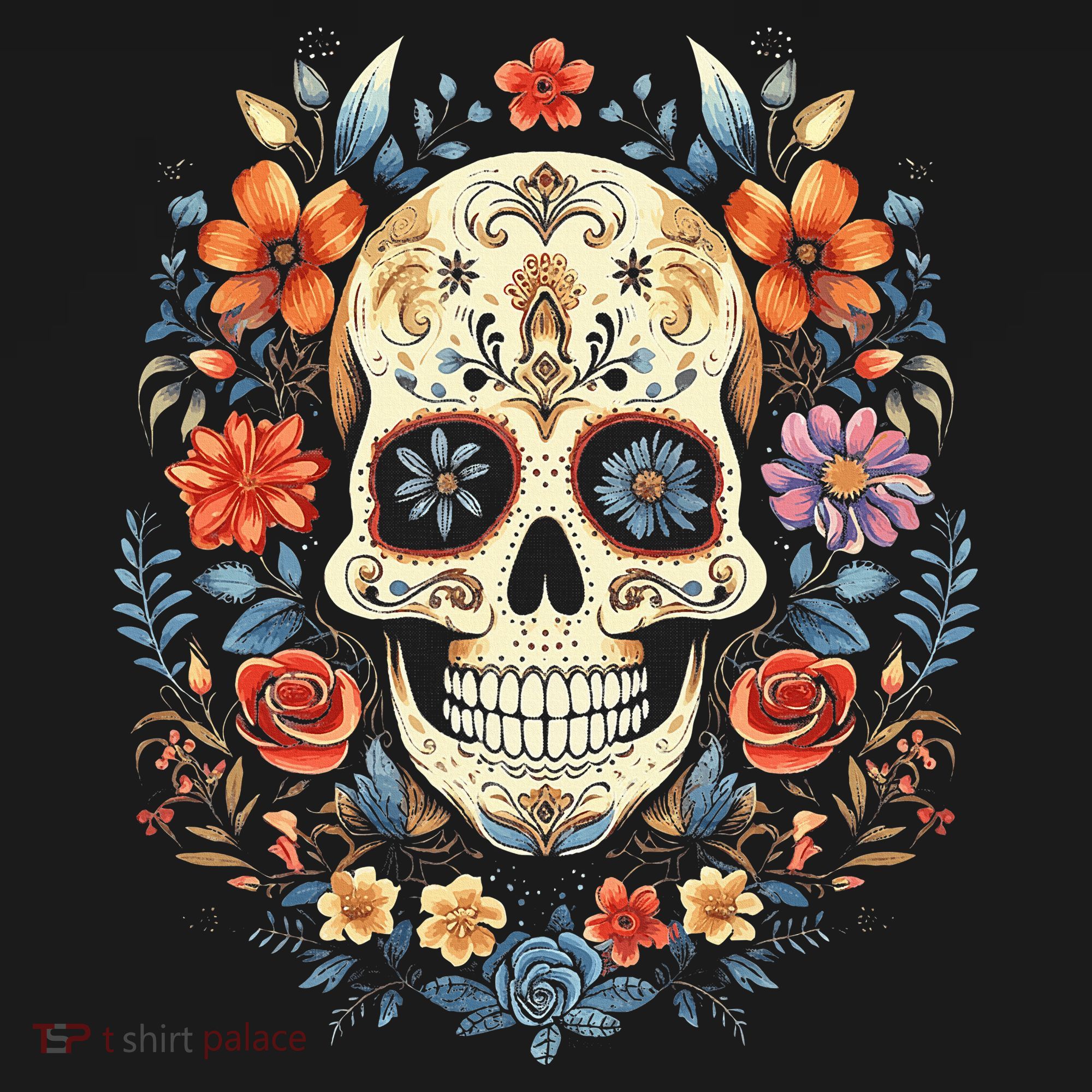 De Los Muertos Day of the Dead Sugar Skull Tank Top
