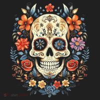 De Los Muertos Day of the Dead Sugar Skull Golf Towel thumb 3