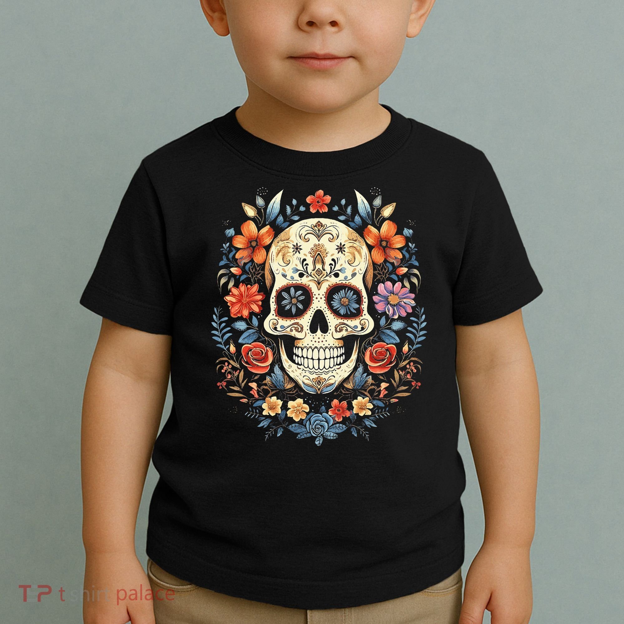 De Los Muertos Day of the Dead Sugar Skull Toddler T-Shirt