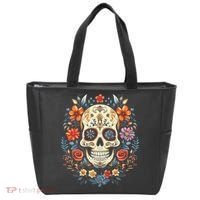 De Los Muertos Day of the Dead Sugar Skull Tote Bag thumb 0