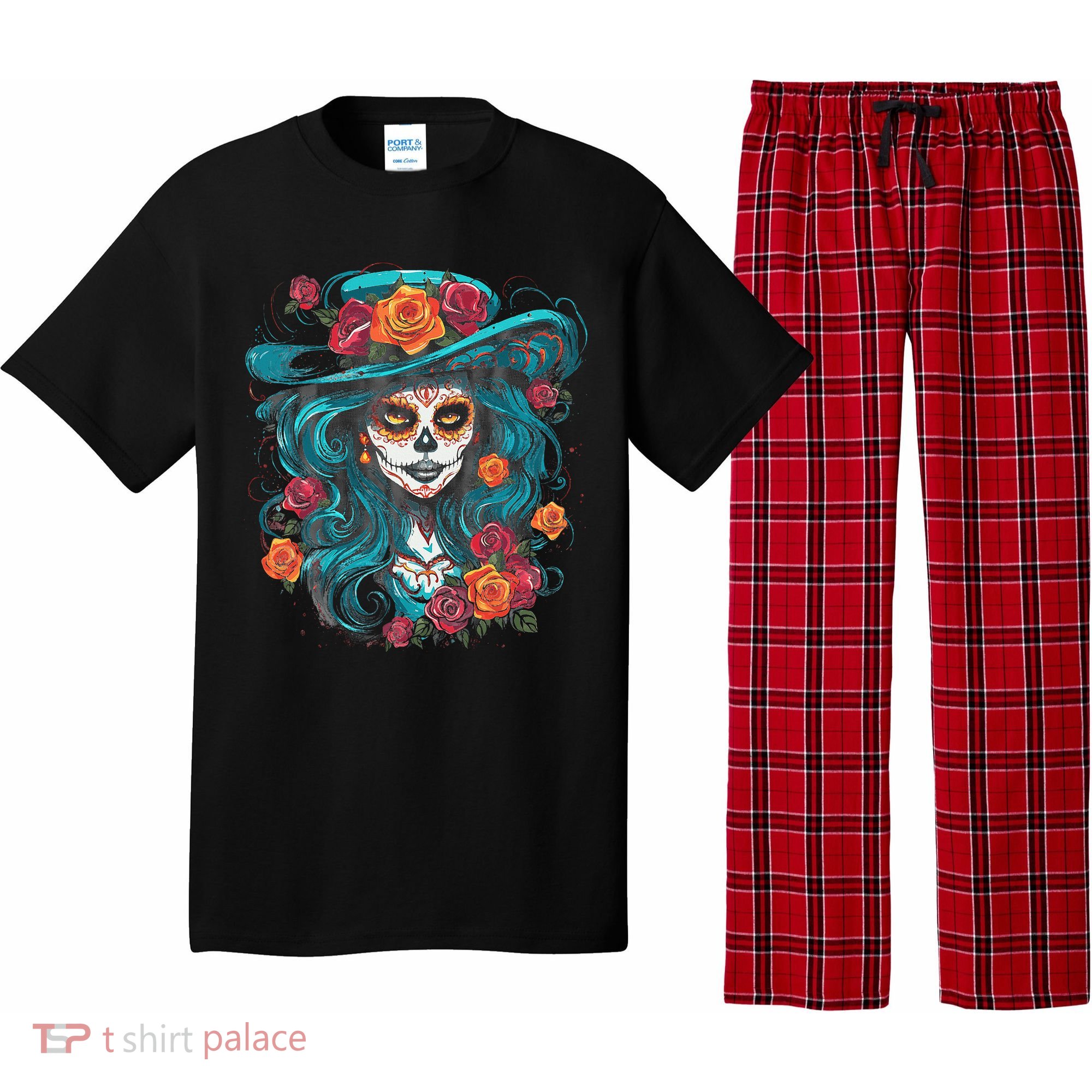 De Los Muertos La Catrina Day of the Dead Pajama Set