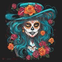 De Los Muertos La Catrina Day of the Dead Hat thumb 2