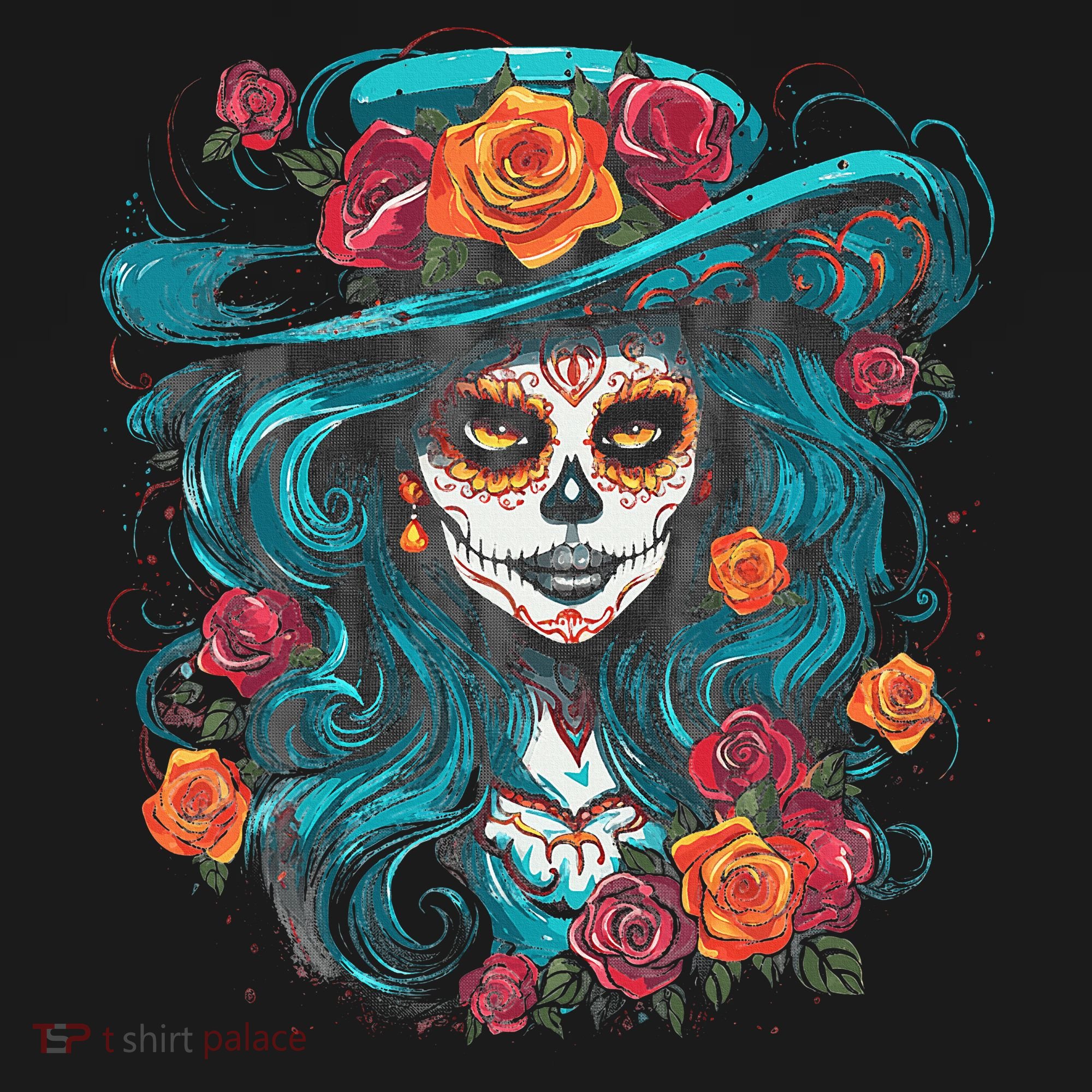 De Los Muertos La Catrina Day of the Dead Tank Top