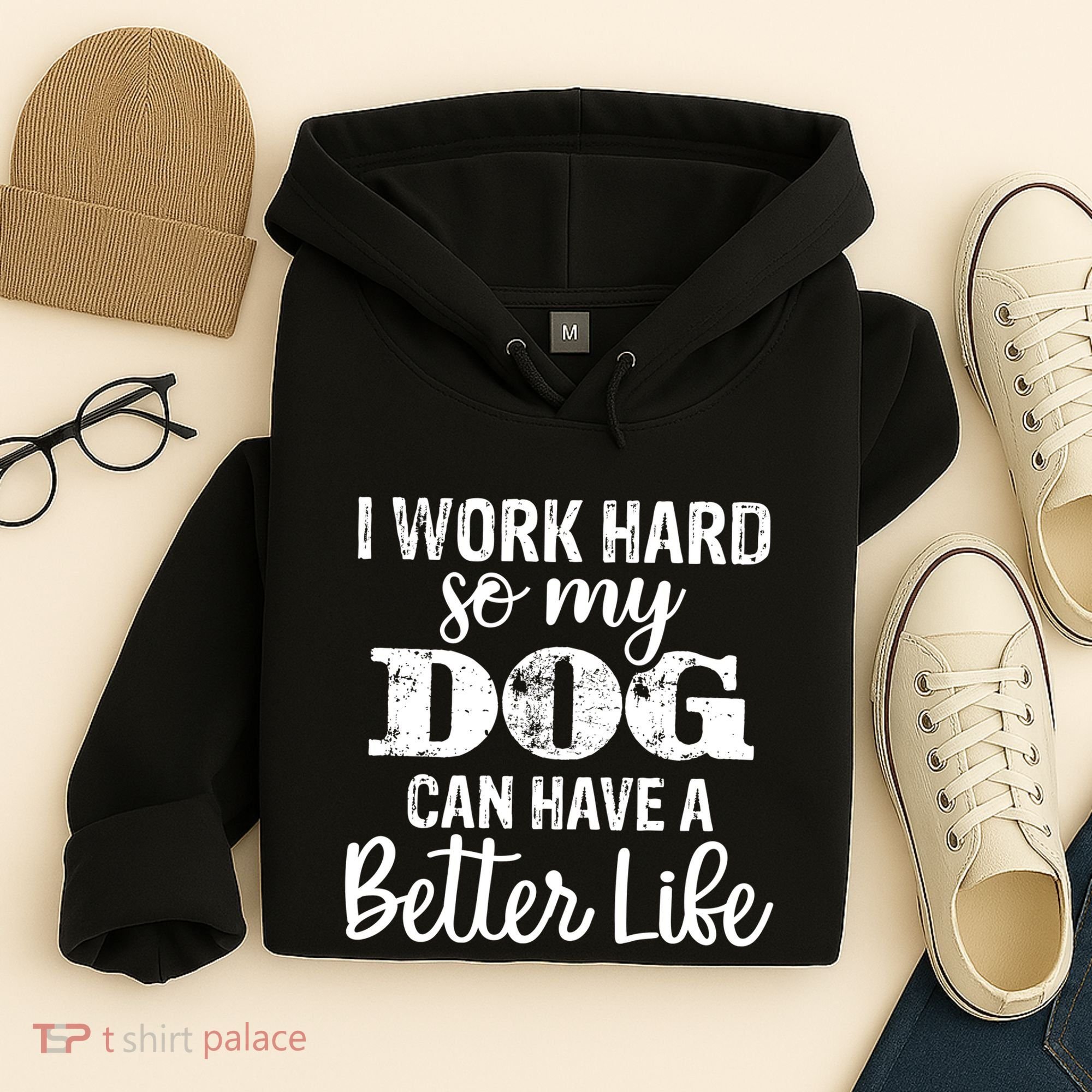 Dog Lovers Motivational Quote Hoodie