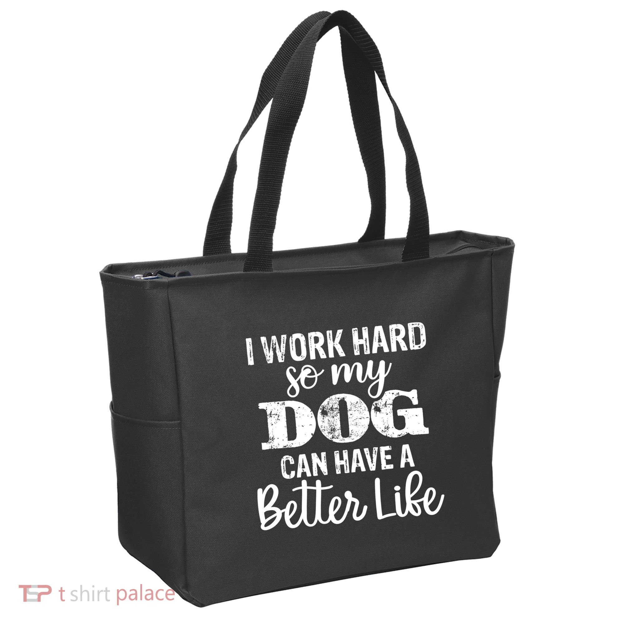 Dog Lovers Motivational Quote Tote Bag