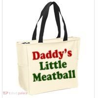 Daddys Little Meatball Cute Gift Tote Bag thumb 2