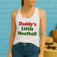 Daddys Little Meatball Cute Gift Women's Tank Top thumb 2