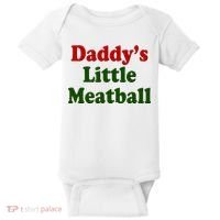 Daddys Little Meatball Cute Gift Baby Bodysuit thumb 0