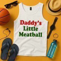 Daddys Little Meatball Cute Gift Tank Top thumb 4