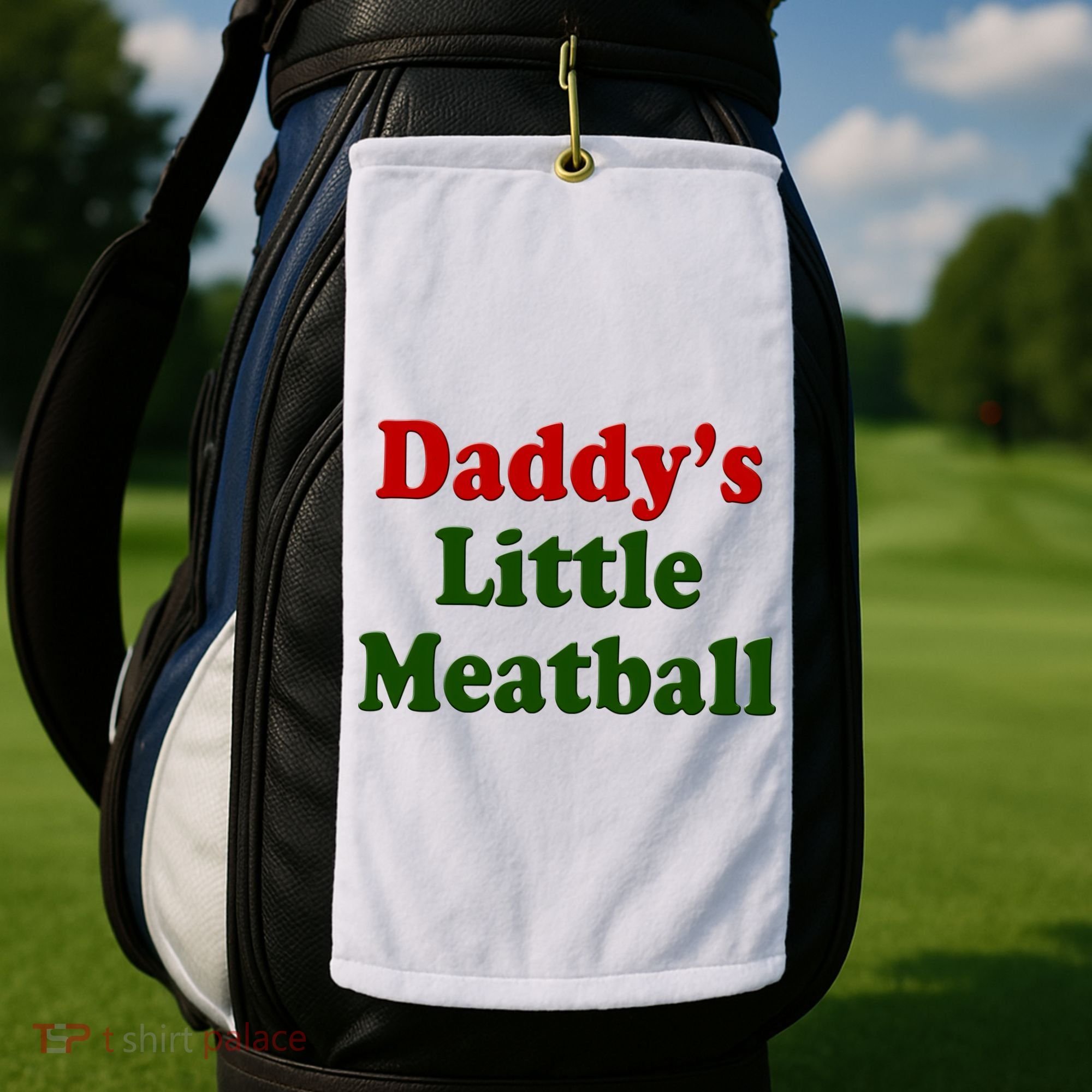 Daddys Little Meatball Cute Gift Golf Towel