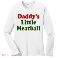 Daddys Little Meatball Cute Gift Women's Long Sleeve Shirt thumb 0