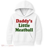 Daddys Little Meatball Cute Gift Kids Hoodie thumb 0