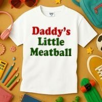 Daddys Little Meatball Cute Gift Kids T-Shirt thumb 3