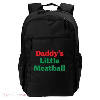Daddy Little Meatball Italian Ironic Funny Meme Trendy Unisex Backpack