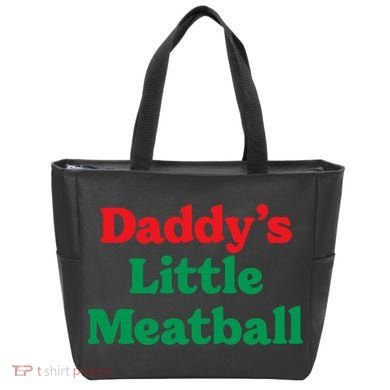 Daddy Little Meatball Italian Ironic Funny Meme Trendy Unisex Tote Bag