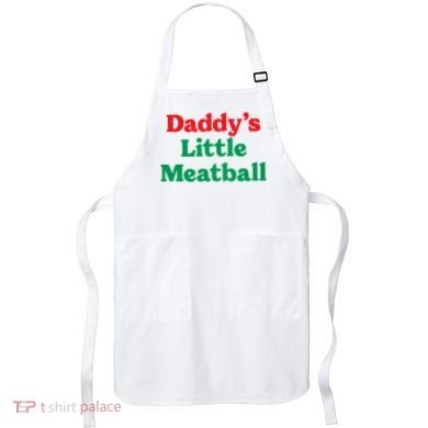 Daddy Little Meatball Italian Ironic Funny Meme Trendy Unisex Apron