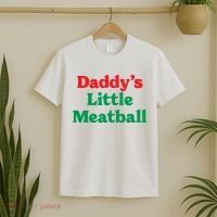 Daddy Little Meatball Italian Ironic Funny Meme Trendy Unisex T-Shirt thumb 2