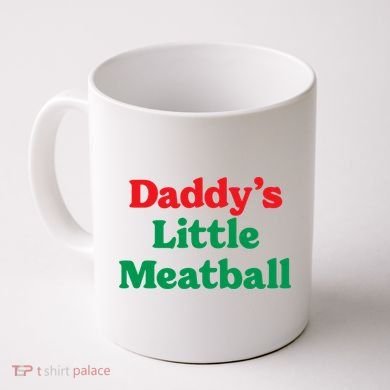 Daddy Little Meatball Italian Ironic Funny Meme Trendy Unisex Coffee Mug