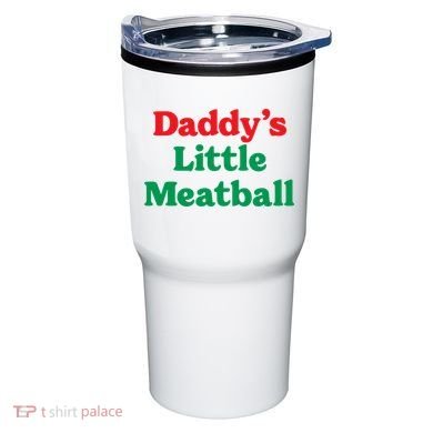 Daddy Little Meatball Italian Ironic Funny Meme Trendy Unisex Tumbler