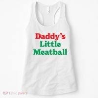 Daddy Little Meatball Italian Ironic Funny Meme Trendy Unisex Women's Tank Top thumb 0