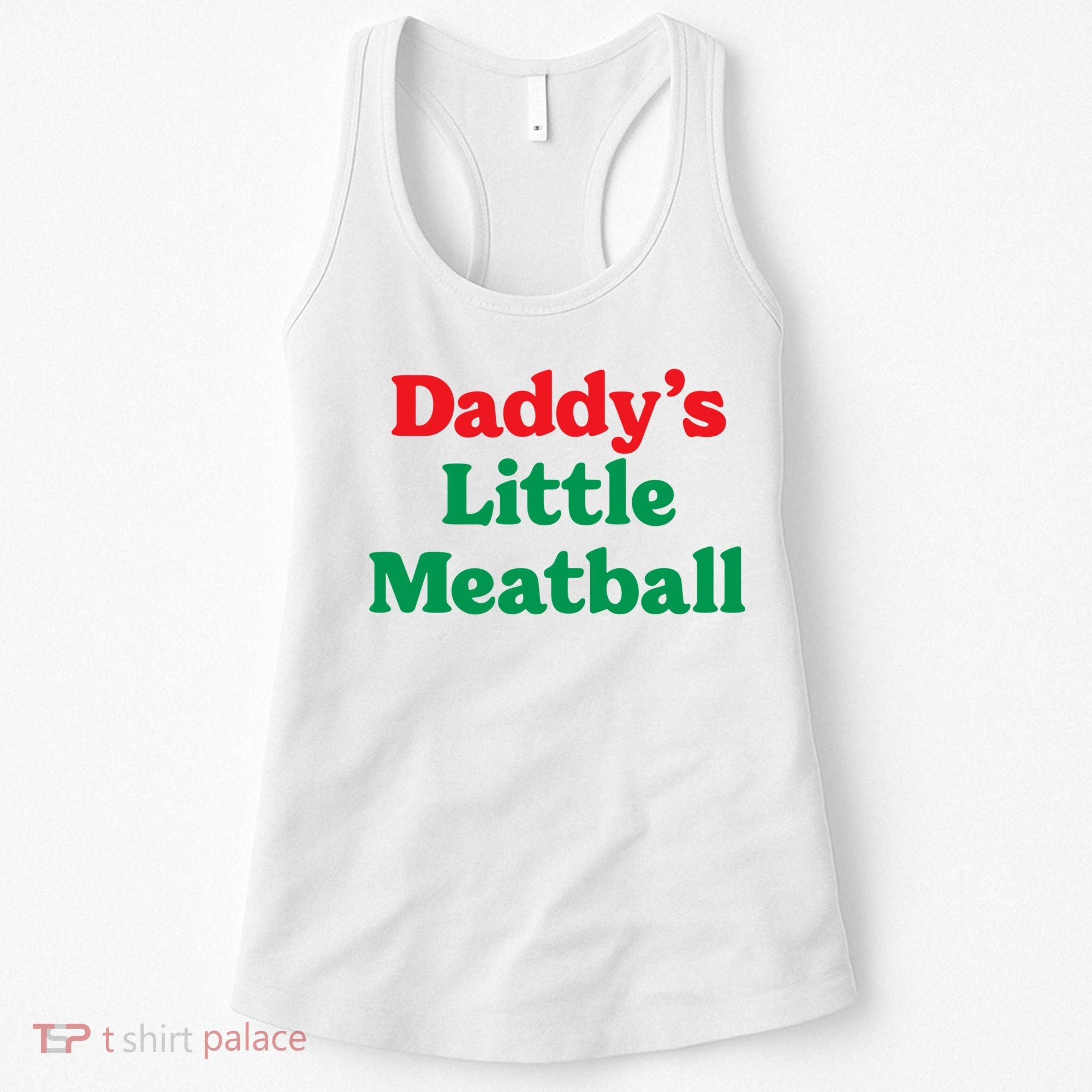 Daddy Little Meatball Italian Ironic Funny Meme Trendy Unisex Women's Tank Top