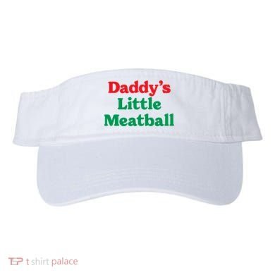 Daddy Little Meatball Italian Ironic Funny Meme Trendy Unisex Visor