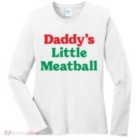 Daddy Little Meatball Italian Ironic Funny Meme Trendy Unisex Women's Long Sleeve Shirt thumb 0