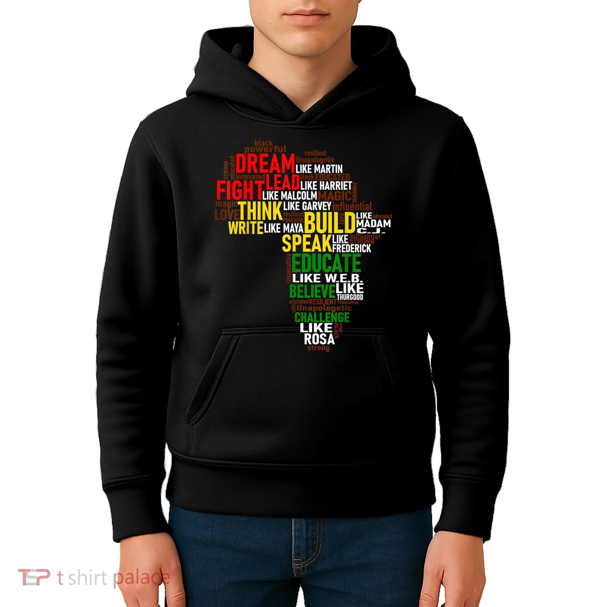 Dream Like Martin Black History Month African Celebration Kids Hoodie