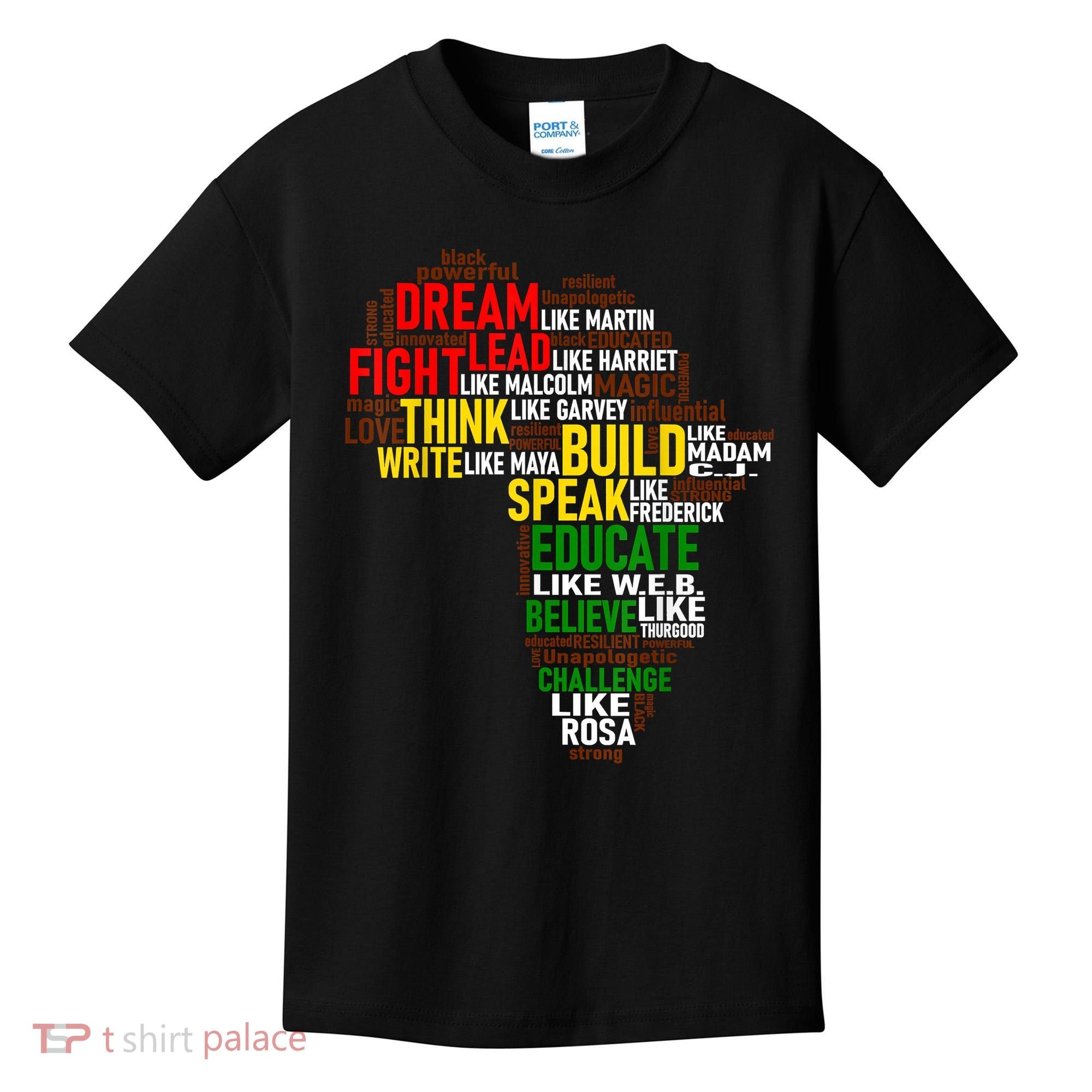 Dream Like Martin Black History Month African Celebration Kids T-Shirt