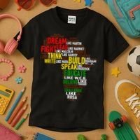 Dream Like Martin Black History Month African Celebration Kids T-Shirt thumb 3