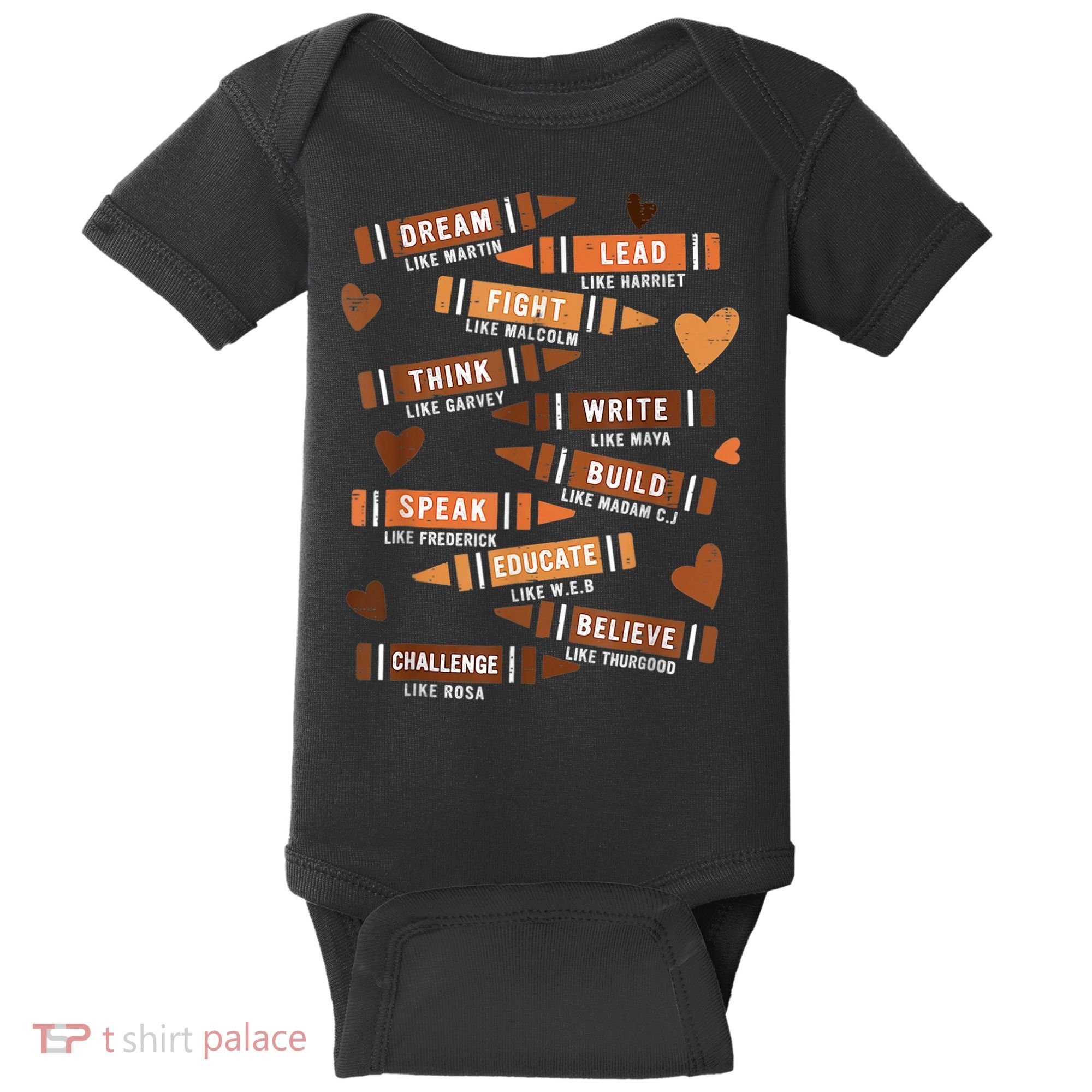 Dream Like Martin Leaders African Black History Month Baby Bodysuit