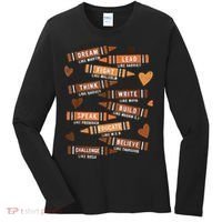 Dream Like Martin Leaders African Black History Month Women's Long Sleeve Shirt thumb 0