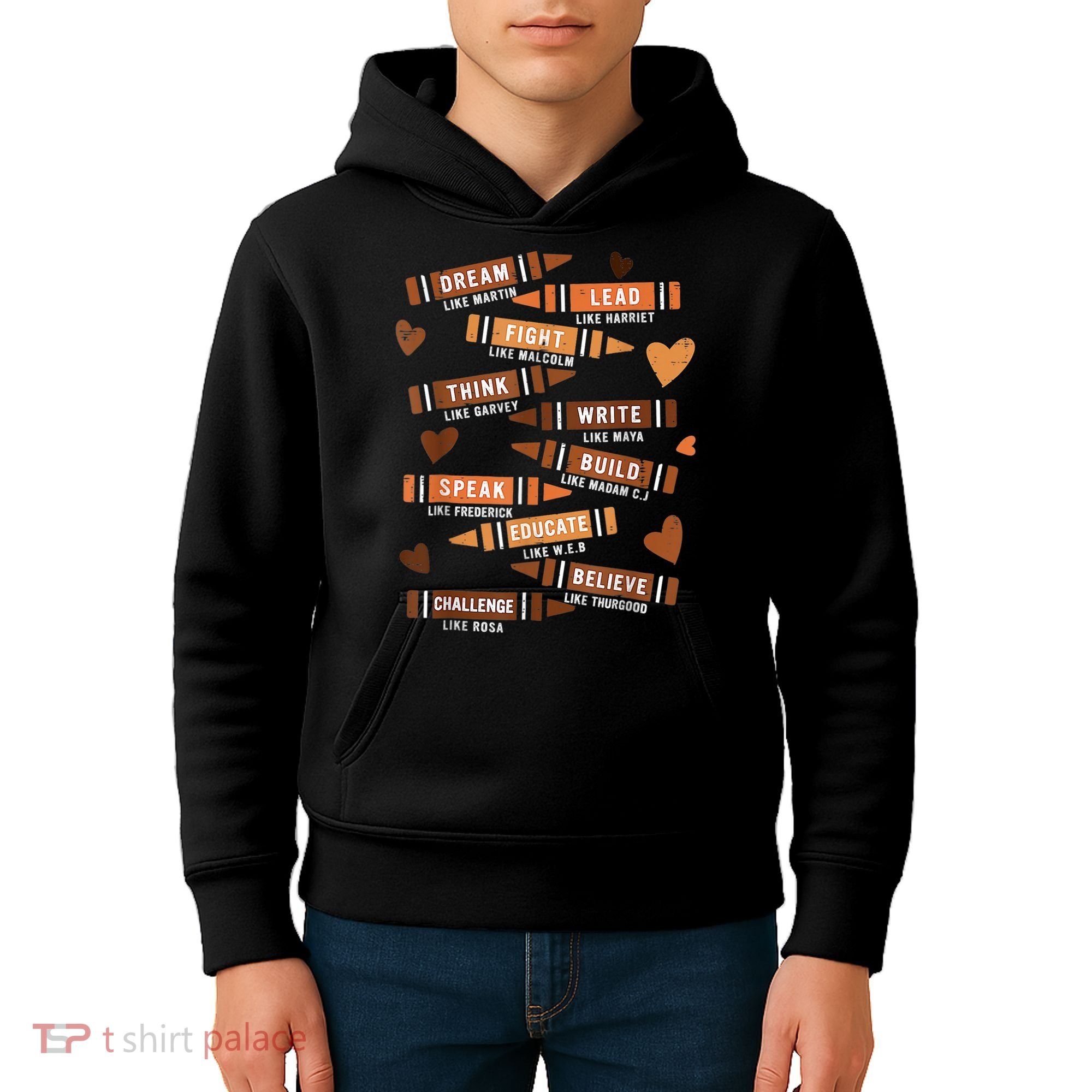 Dream Like Martin Leaders African Black History Month Kids Hoodie