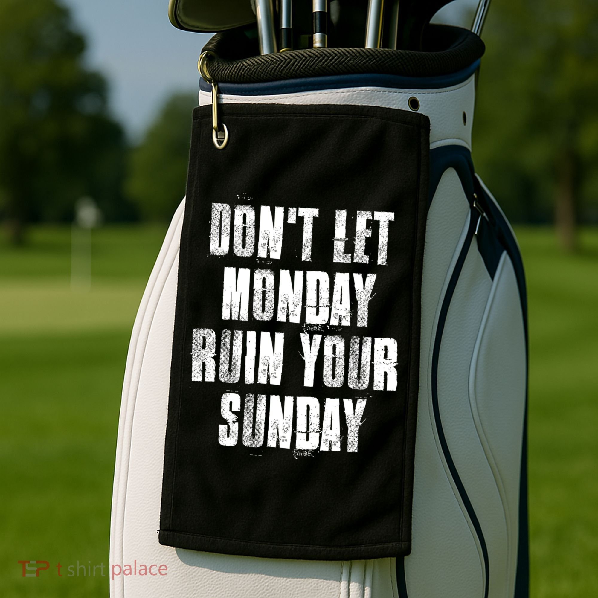 Don't Let Monday Ruin Your Sunday Cute Gift Golf Towel