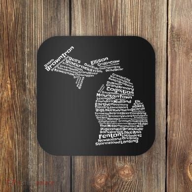 Drink Local Michigan Breweries Coaster
