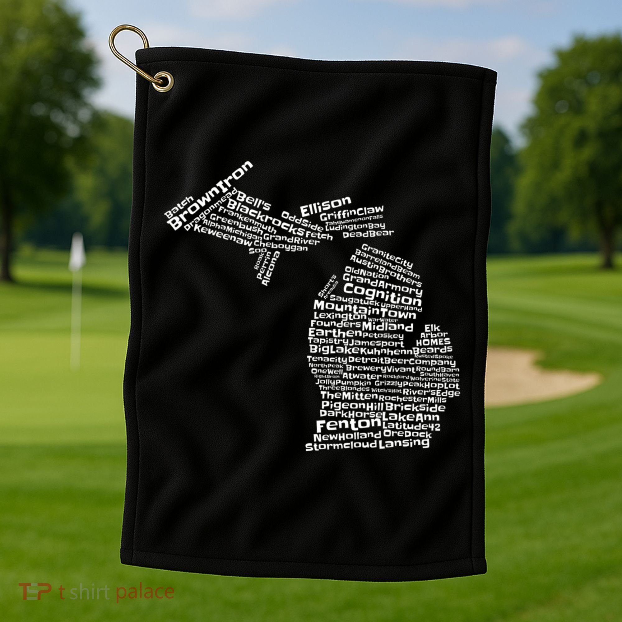 Drink Local Michigan Breweries Golf Towel