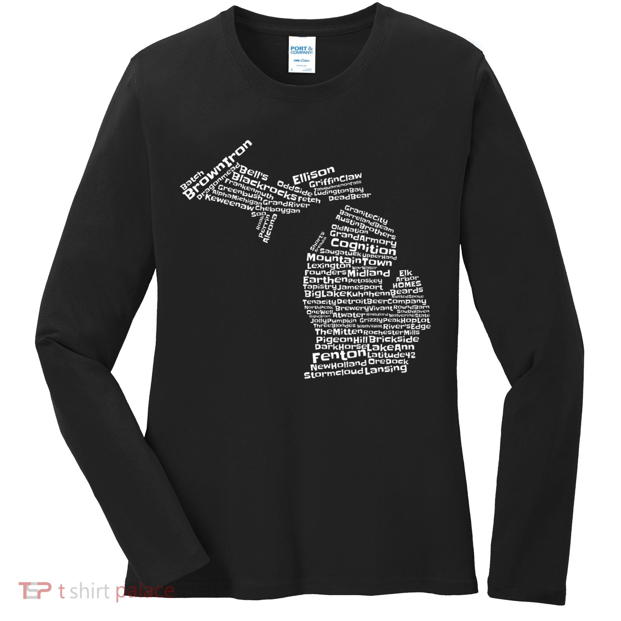 Drink Local Michigan Breweries Women's Long Sleeve Shirt