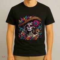 De Los Muertos La Catrina Day Of The Dead Sugar Skull Women T-Shirt thumb 3