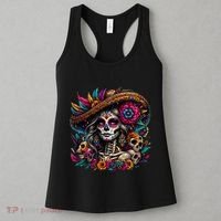 De Los Muertos La Catrina Day Of The Dead Sugar Skull Women Women's Tank Top thumb 3