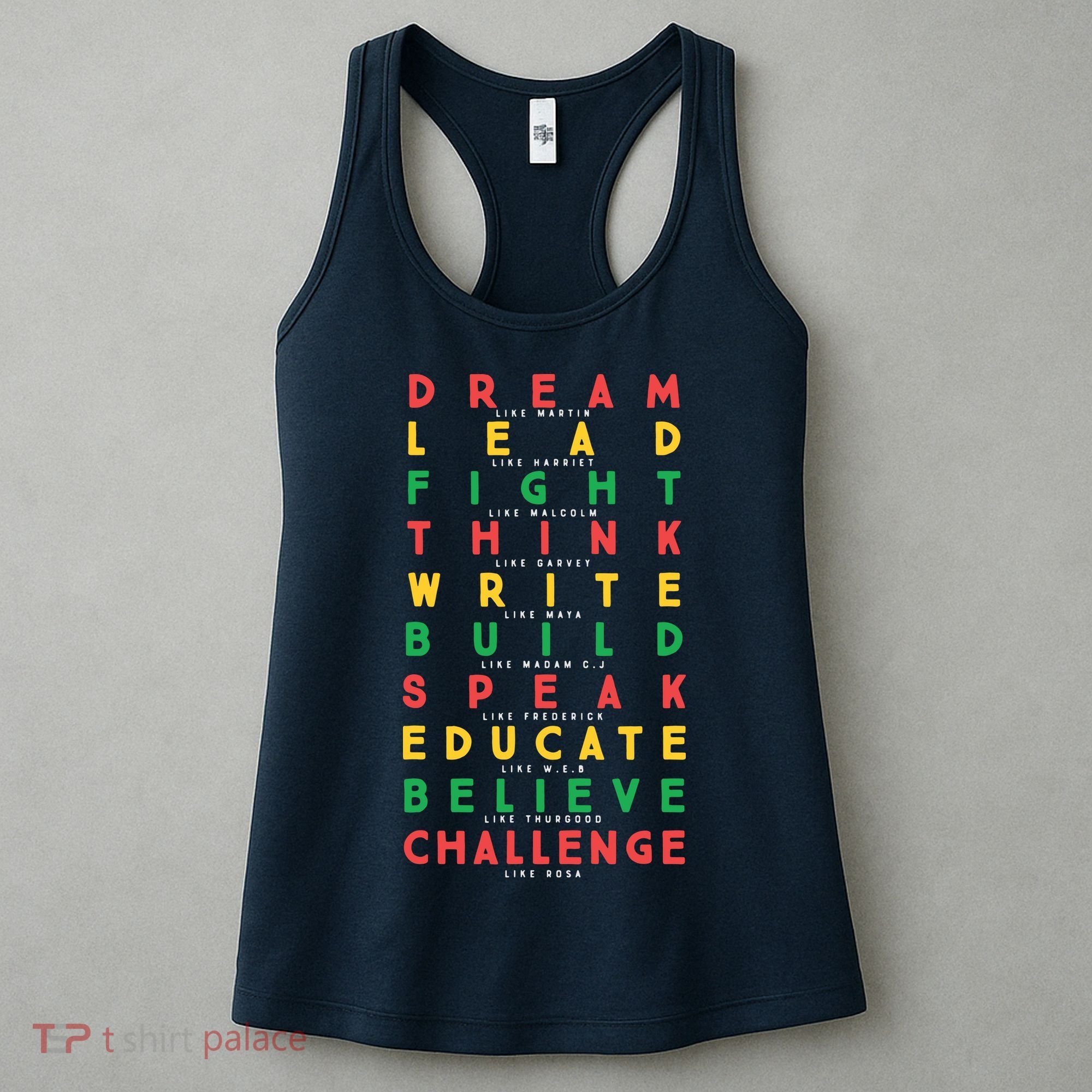 Dream Like Martin Lead Like Harriet Black History Month Women's Tank Top