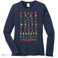 Dream Like Martin Lead Like Harriet Black History Month Women's Long Sleeve Shirt thumb 0