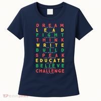 Dream Like Martin Lead Like Harriet Black History Month Women's T-Shirt thumb 0