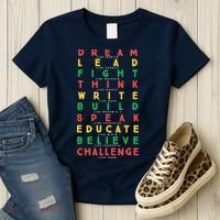 Dream Like Martin Lead Like Harriet Black History Month Women's T-Shirt thumb 3