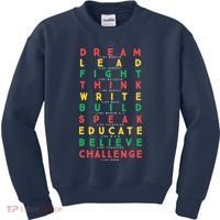 Dream Like Martin Lead Like Harriet Black History Month Kids Sweatshirt thumb 0