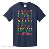 Dream Like Martin Lead Like Harriet Black History Month Kids T-Shirt thumb 0