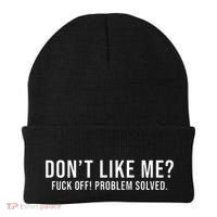 DonT Like Me Fuck Off! Problem Solved Funny Beanie thumb 0