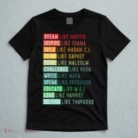 Dream Like Martin Fight Like Malcolm Inspire Like Obama TShirt T-Shirt thumb 5