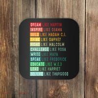 Dream Like Martin Fight Like Malcolm Inspire Like Obama TShirt Coaster thumb 0